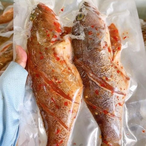  Cá Mú đỏ một nắng -khay 500g 